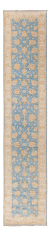 Ziegler Teppich 82x394cm - Orientteppich - hellblau - Läufer / Hellblau / 82 x 394 cm Läufer