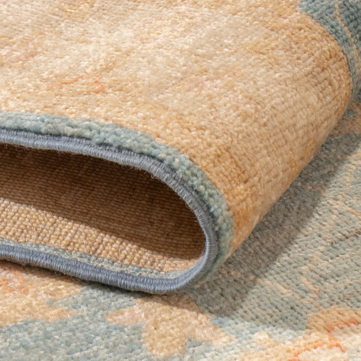 Läufer Ziegler - 393 x 81 cm - hellblau