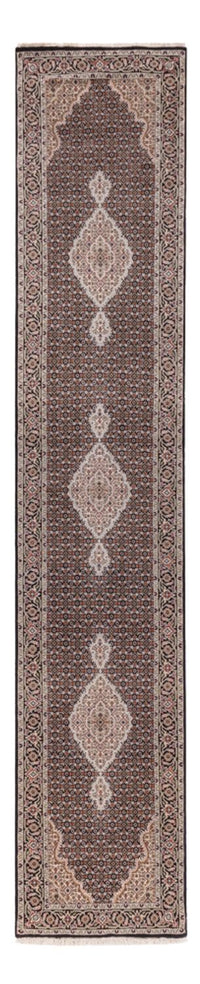 Tappeto corsia Tappeto orientale - Tabriz - 406 x 82 cm - antracite