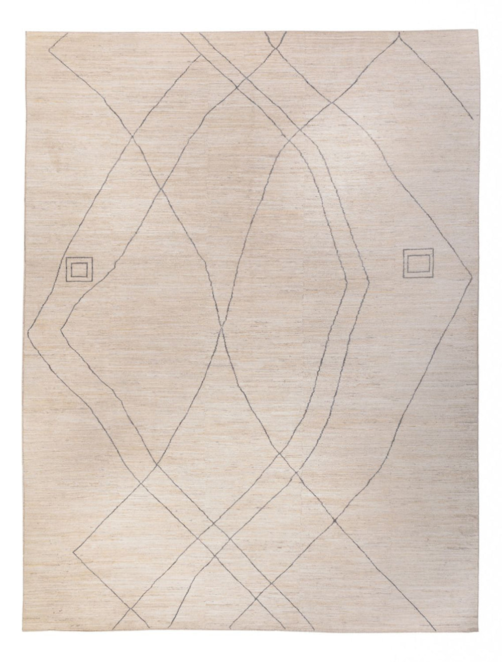 Designer Teppich - 410 x 310 cm - hellblau