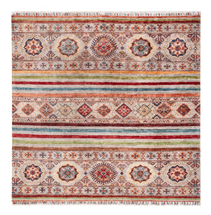 Ziegler Teppich - Shal quadratisch  - 148 x 150 cm - mehrfarbig