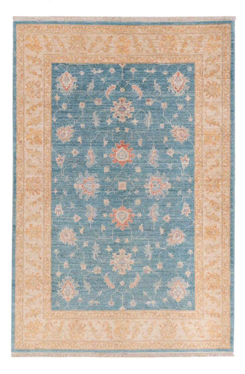 Ziegler Teppich - 175 x 123 cm - blau