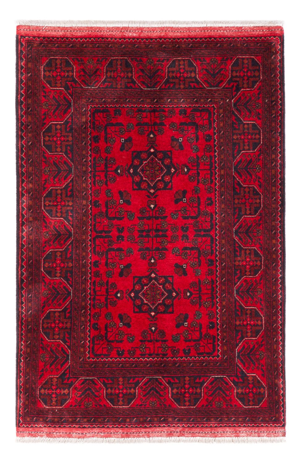 Afghan Teppich - Kunduz - 150 x 98 cm - rot
