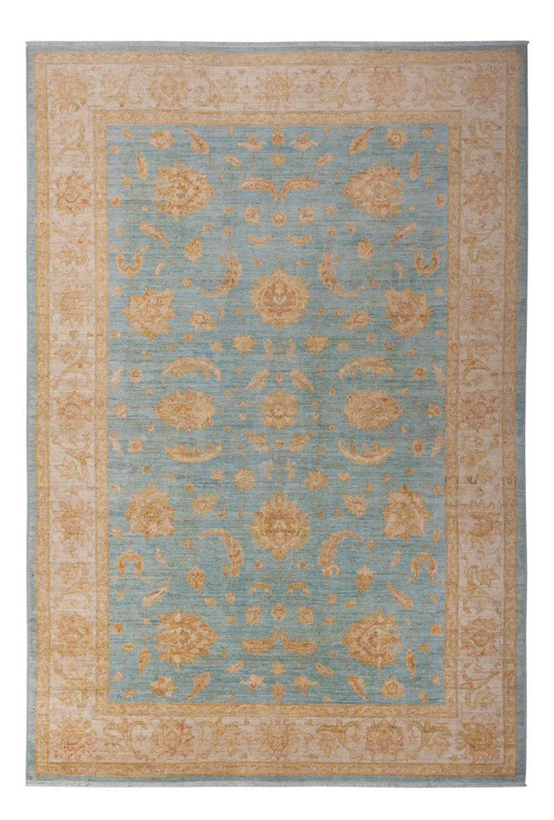 Ziegler Teppich - 303 x 207 cm - hellblau