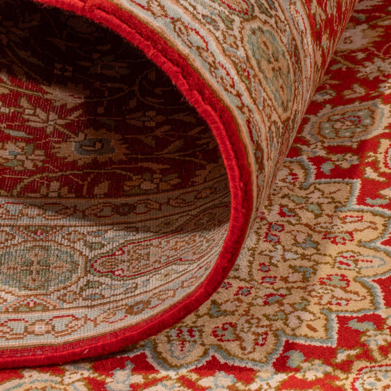 Läufer Seiden - Kaschmir Seide - 251 x 81 cm - rot