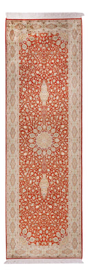 Läufer Seiden - Kaschmir Seide - 251 x 79 cm - rot