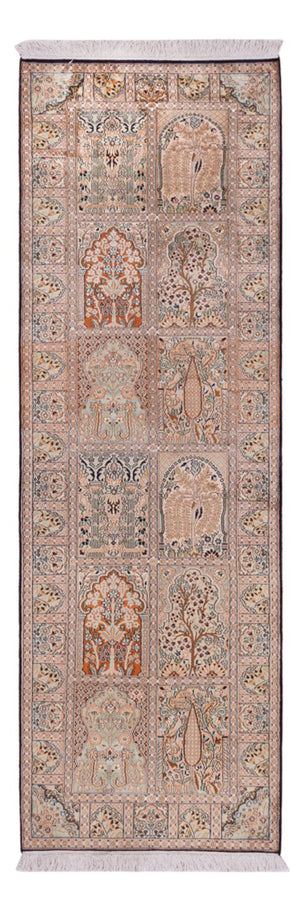 Läufer Seiden - Kaschmir Seide - 243 x 80 cm - beige