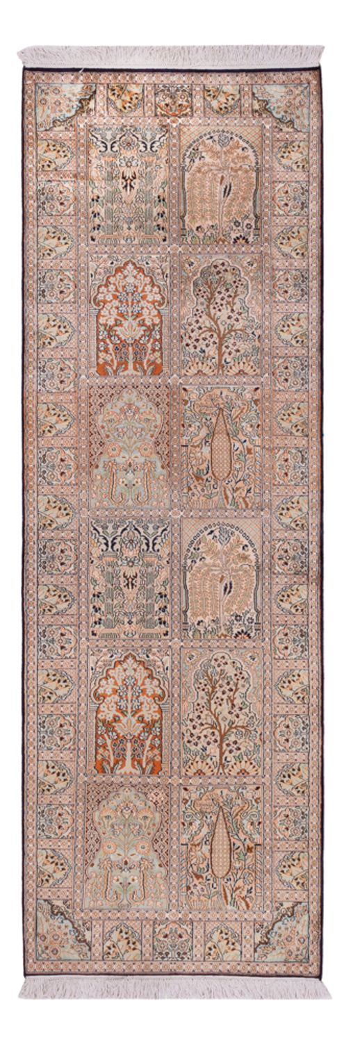 Läufer Seiden - Kaschmir Seide - 243 x 80 cm - beige