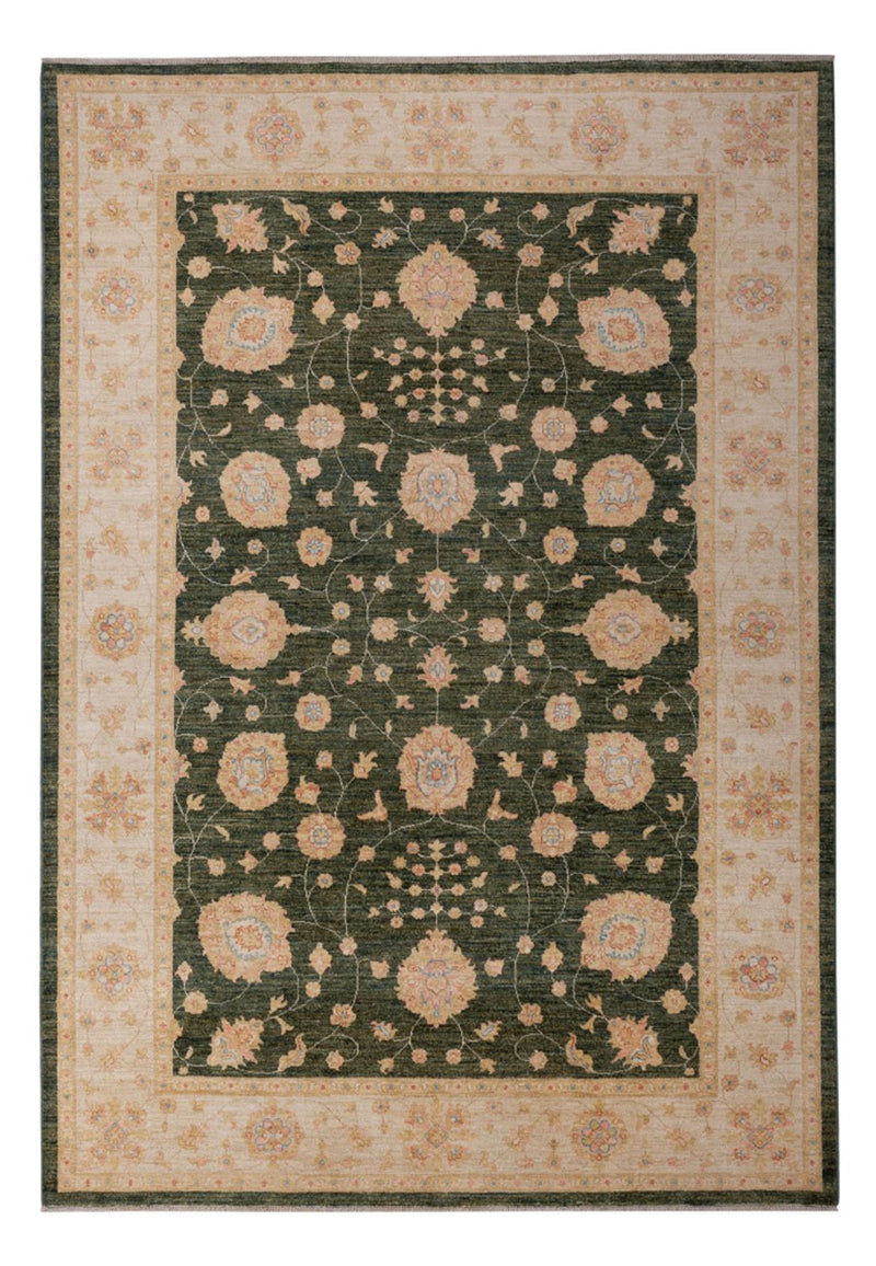Ziegler Teppich - 298 x 205 cm - dunkelgrün