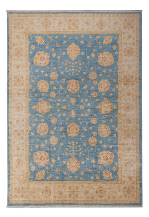 Ziegler Teppich - 296 x 202 cm - blau