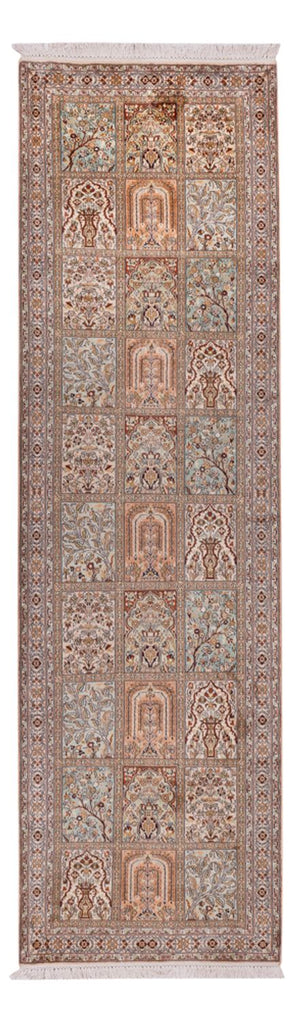 Läufer Seiden - Kaschmir Seide - 287 x 80 cm - dunkelbeige