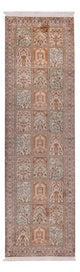 Läufer Seiden - Kaschmir Seide - 287 x 80 cm - dunkelbeige