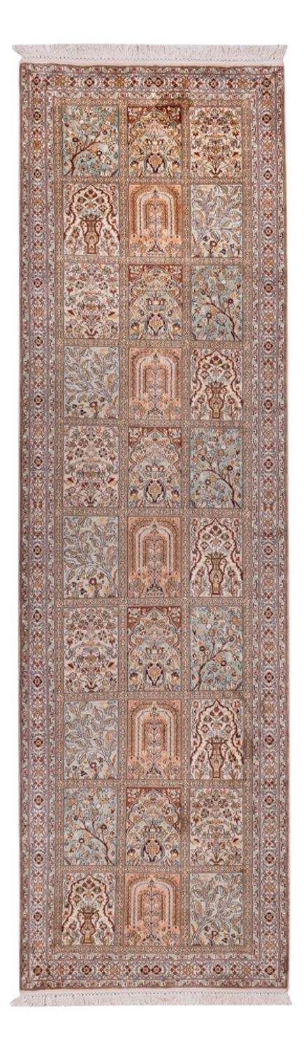 Läufer Seiden - Kaschmir Seide - 287 x 80 cm - dunkelbeige