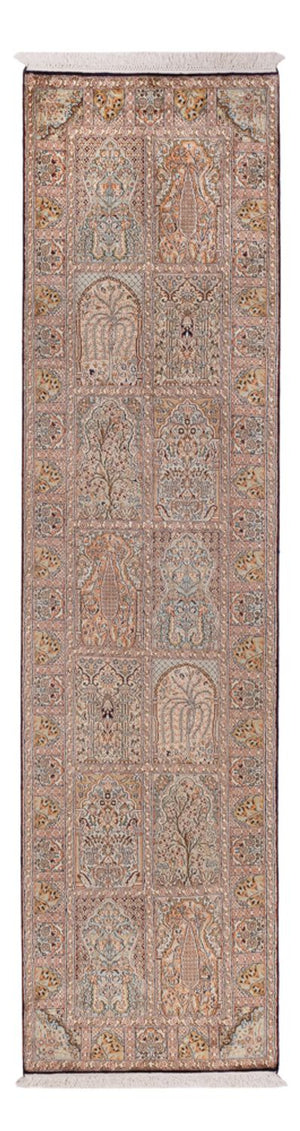Läufer Seiden - Kaschmir Seide - 296 x 77 cm - dunkelbeige