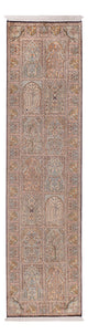 Läufer Seiden - Kaschmir Seide - 296 x 77 cm - dunkelbeige