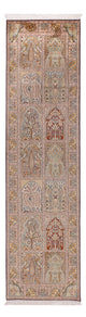 Läufer Seiden - Kaschmir Seide - 296 x 78 cm - dunkelbeige