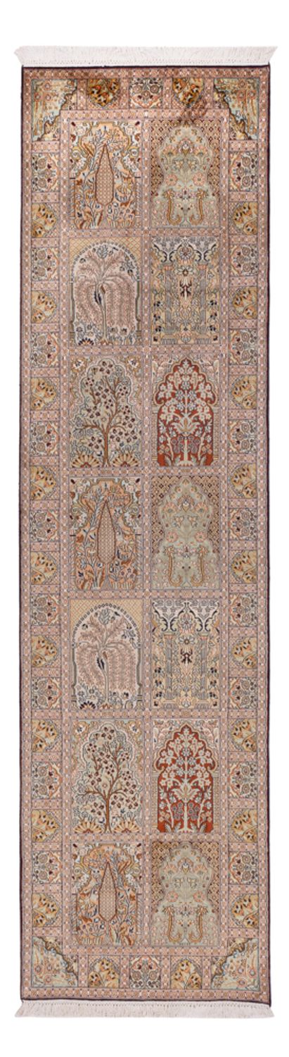 Läufer Seiden - Kaschmir Seide - 296 x 78 cm - dunkelbeige