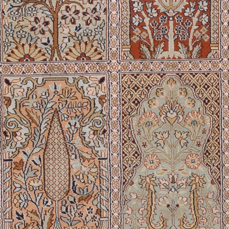 Läufer Seiden - Kaschmir Seide - 296 x 78 cm - dunkelbeige