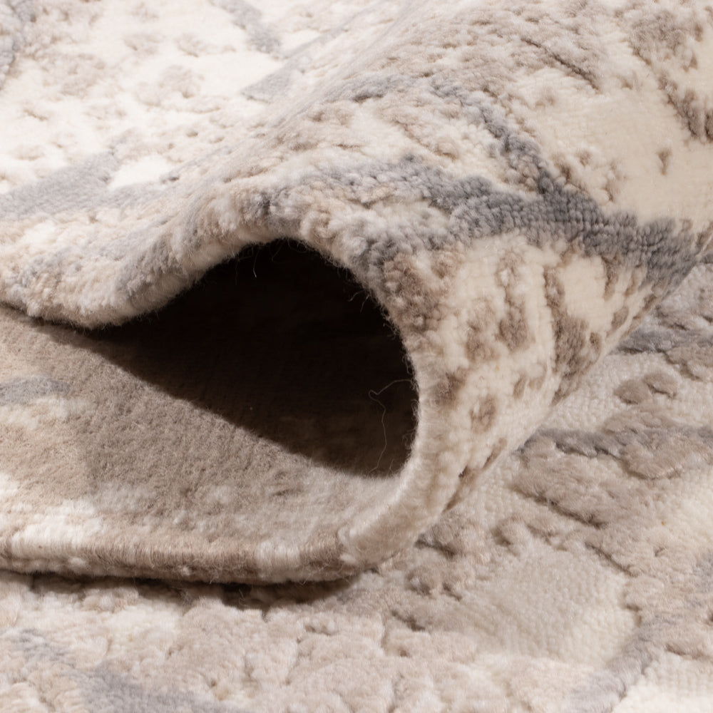 Designer Teppich - 304 x 204 cm - silber