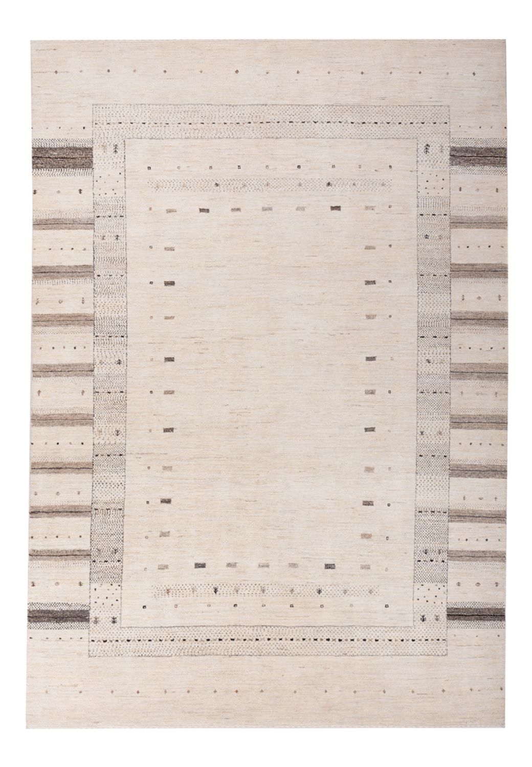 Gabbeh Teppich - Loribaft Indus - 302 x 202 cm - creme