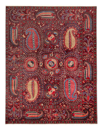 Tapis design - 309 x 251 cm - rouge vin