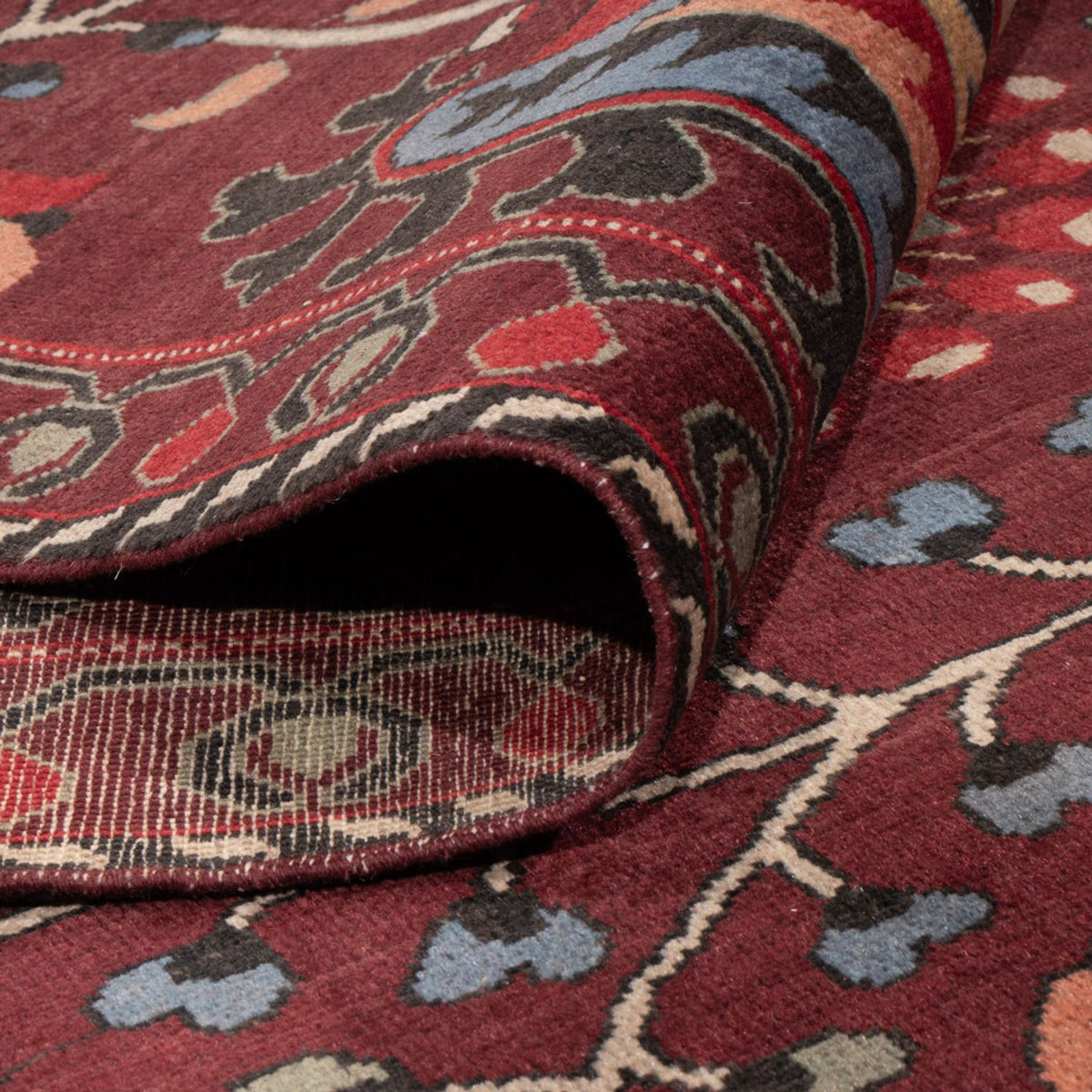 Designer Teppich - 309 x 251 cm - weinrot