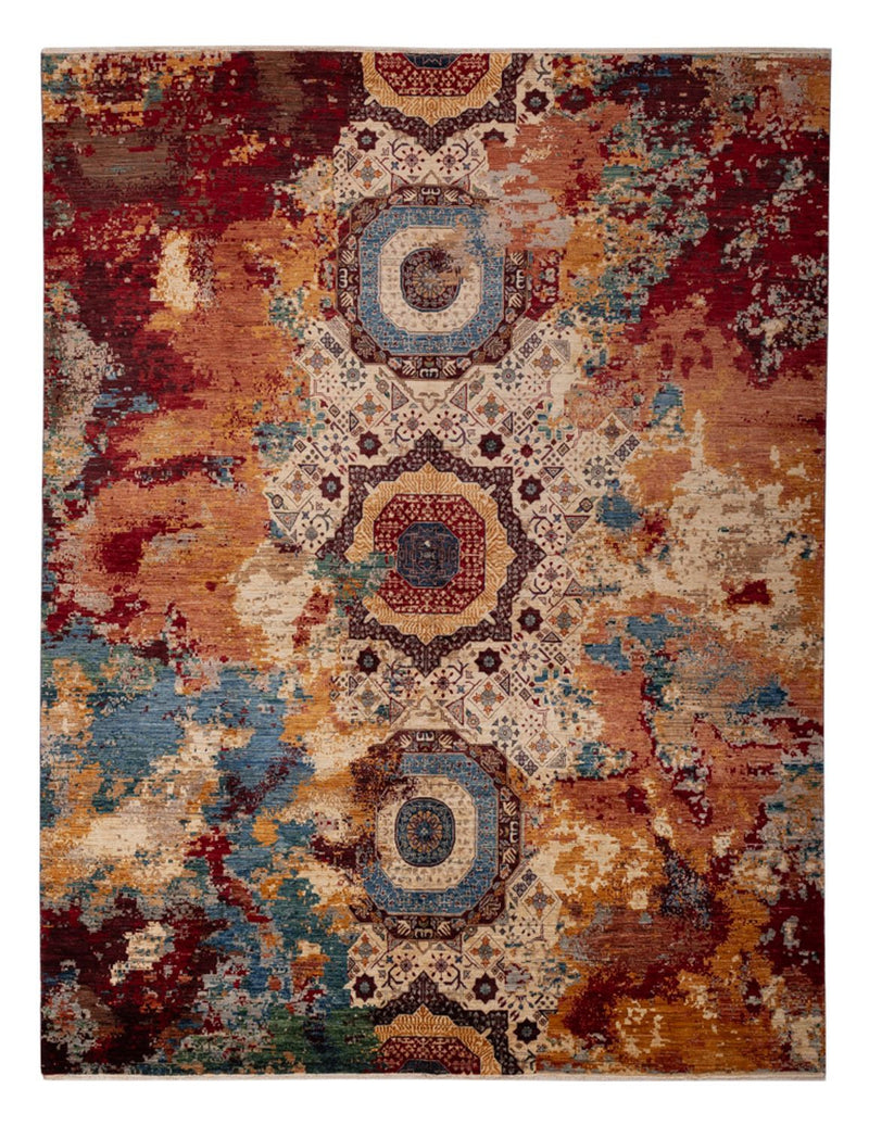 Designer Teppich - 302 x 239 cm - mehrfarbig