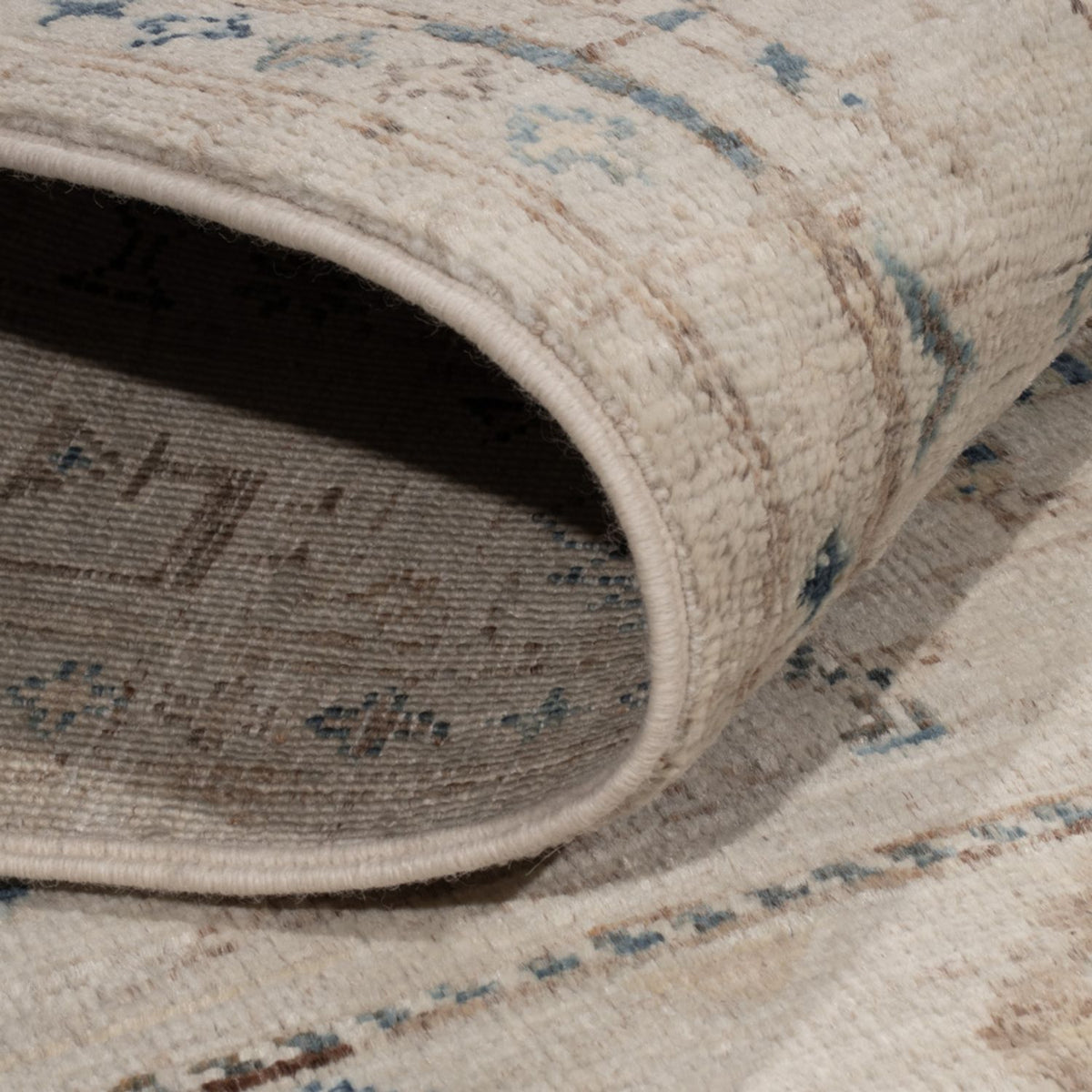 Designer Teppich - 185 x 121 cm - silber