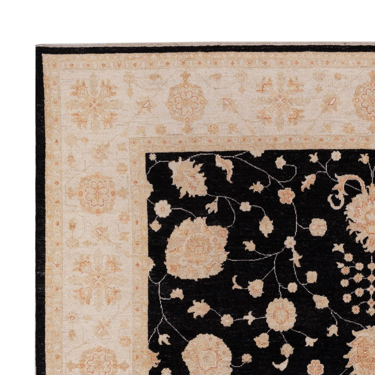 Ziegler Teppich - 303 x 258 cm - schwarz
