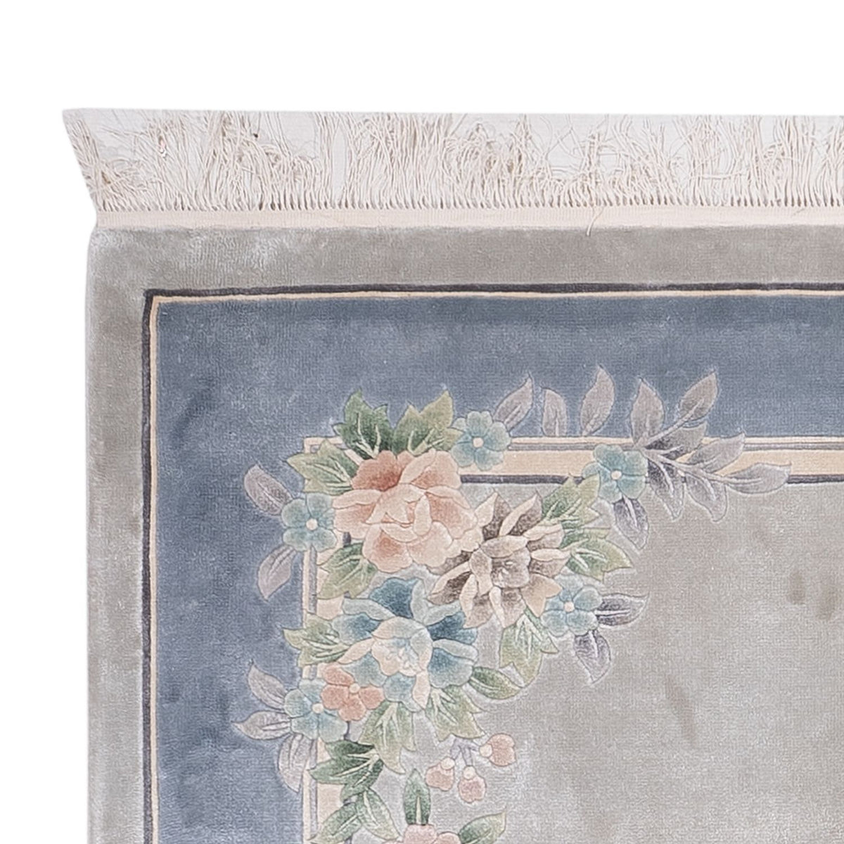 Seidenteppich - China Seide - 185 x 123 cm - grau