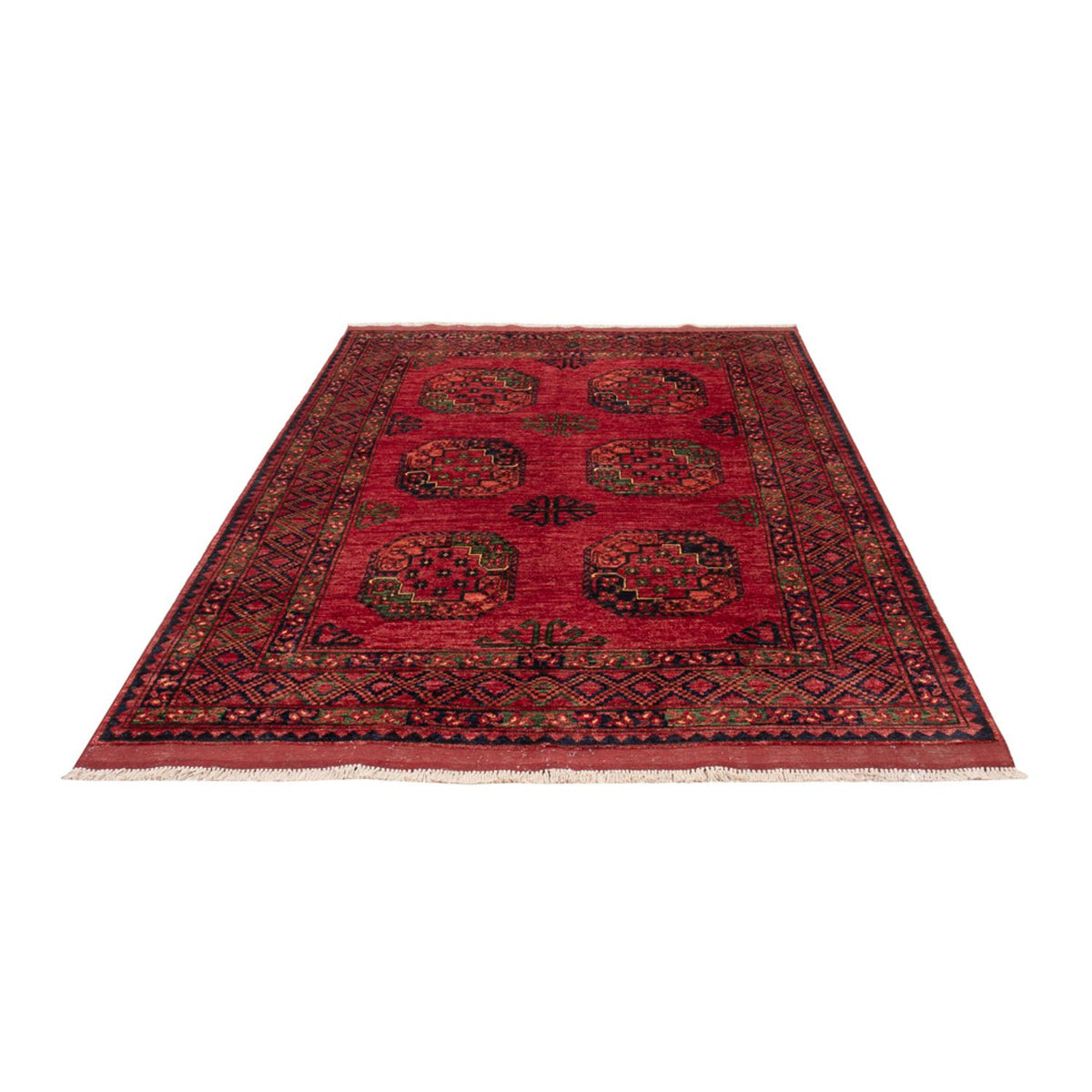 Afghan Teppich - Kunduz - 222 x 154 cm - rot