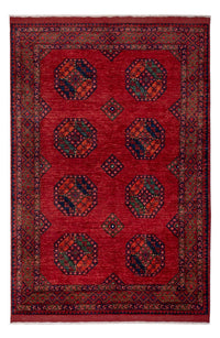 Tapis afghan - Kunduz - 256 x 176 cm - rouge