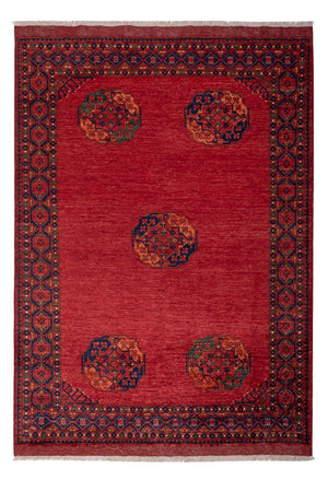 Afghan Teppich - Kunduz - 241 x 177 cm - rot