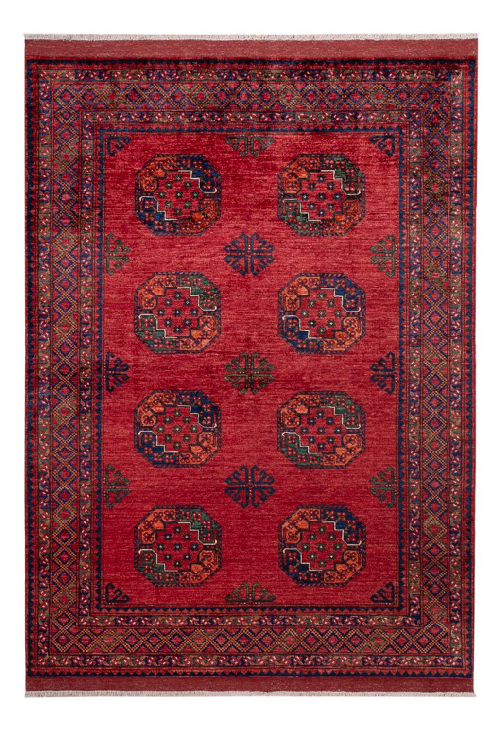 Afghan Teppich - Kunduz - 243 x 177 cm - rot