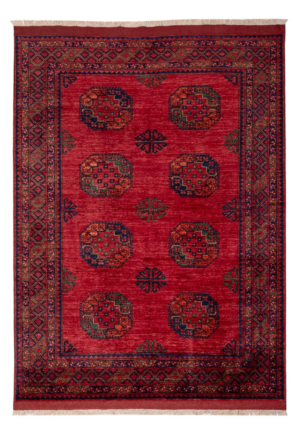 Afghan Teppich - Kunduz - 241 x 176 cm - rot