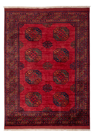 Afghan Teppich - Kunduz - 241 x 176 cm - rot