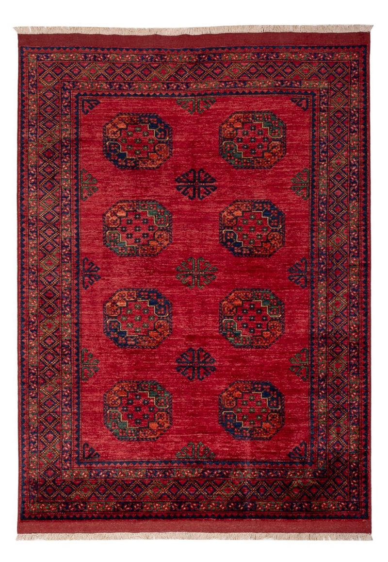 Afghan Teppich - Kunduz - 241 x 176 cm - rot