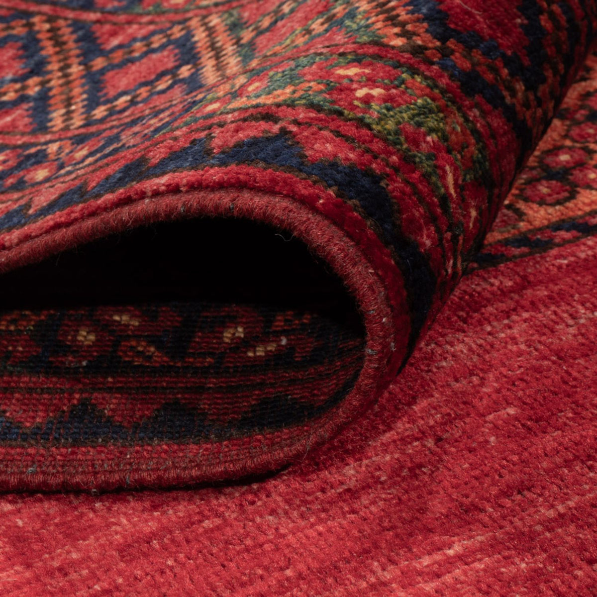 Afghan Teppich - Kunduz - 241 x 176 cm - rot