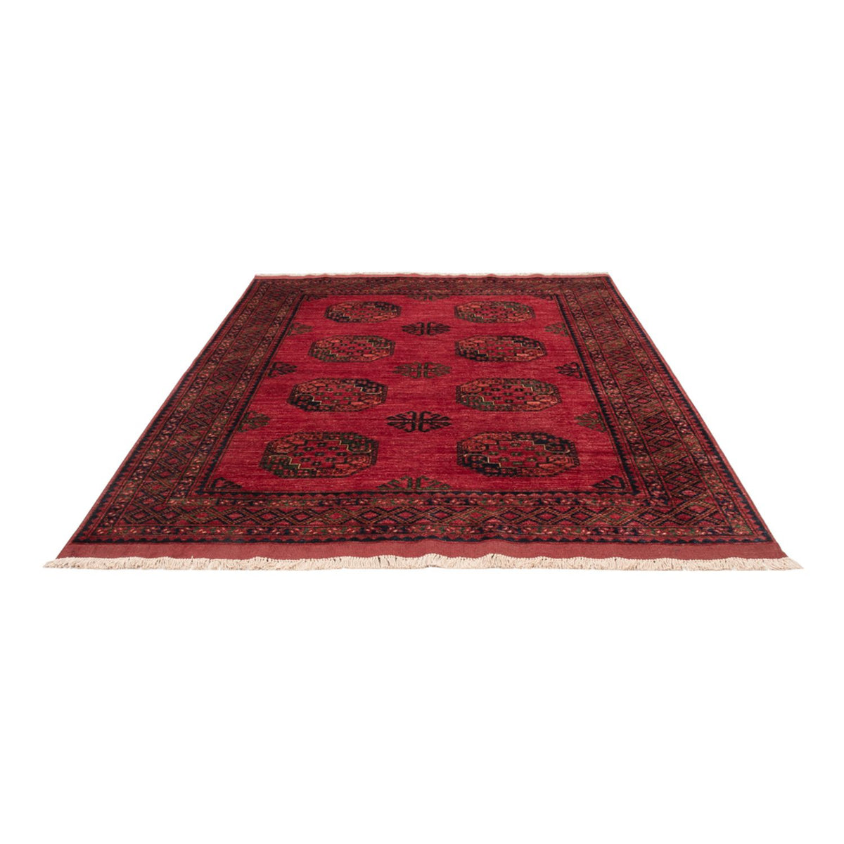 Afghan Teppich - Kunduz - 241 x 176 cm - rot