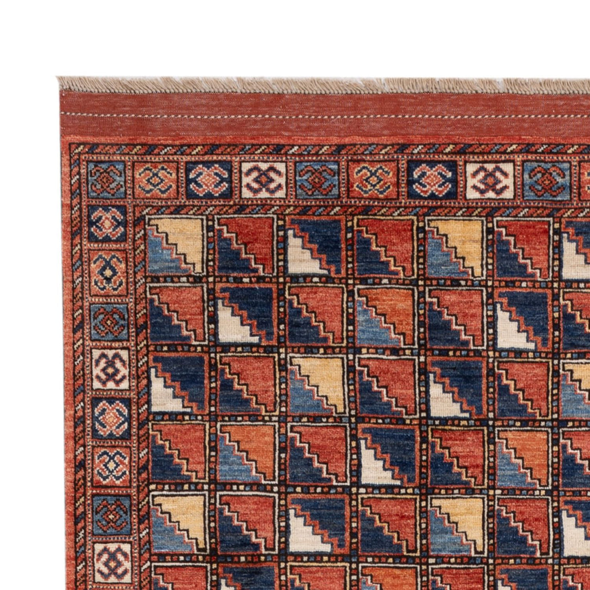 Afghan Teppich - 215 x 176 cm - mehrfarbig