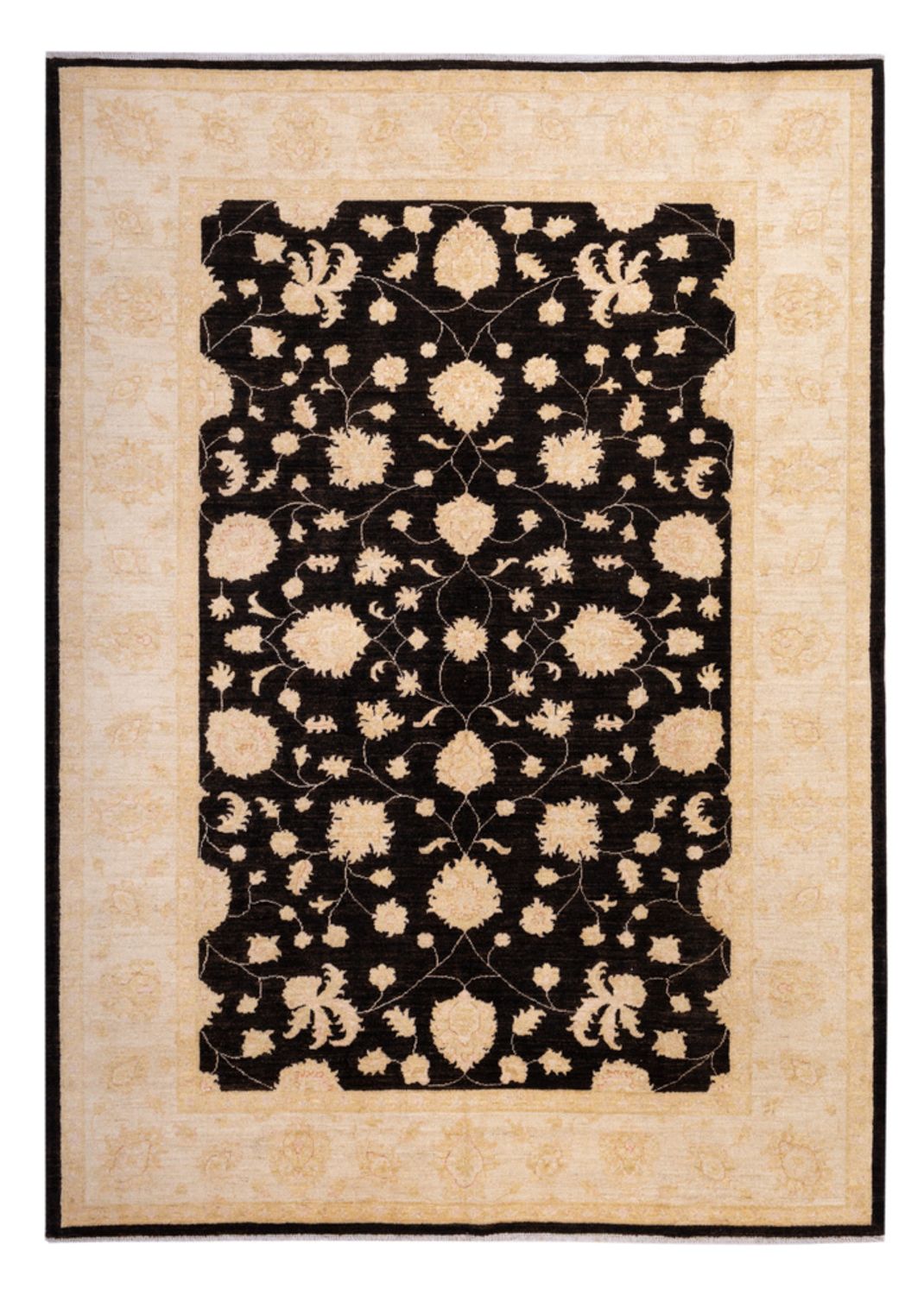 Ziegler Teppich - 291 x 204 cm - schwarz