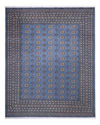 Tapis afghan - Boukhara - 305 x 249 cm - bleu