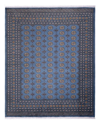 Tapis afghan - Boukhara - 297 x 250 cm - bleu