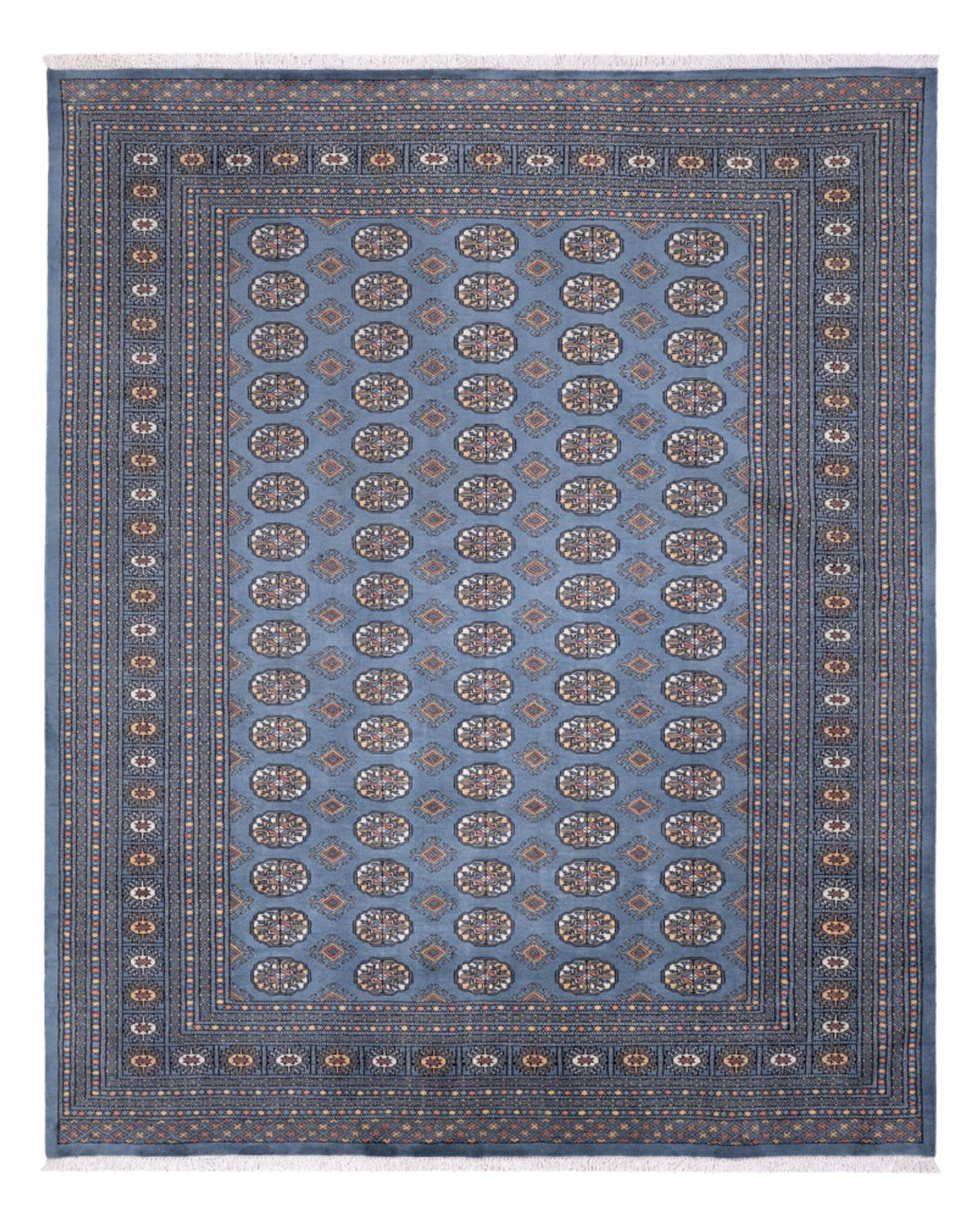 Afghan Teppich - Buchara - 309 x 248 cm - seeblau