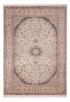 Seta del Kashmir Tappeto 213x309cm - Tappeto orientale - sabbia - Rettangolo / Sabbia / 213 x 309 cm Rettangolo