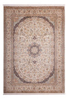 Seta del Kashmir Tappeto 217x309cm - Tappeto orientale - sabbia - Rettangolo / Sabbia / 217 x 309 cm Rettangolo