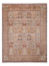 Tapis en soie du Cachemire Tapis 242x308cm - Tapis oriental - beige foncé - Rectangle / Beige foncé / 242 x 308 cm Rectangle