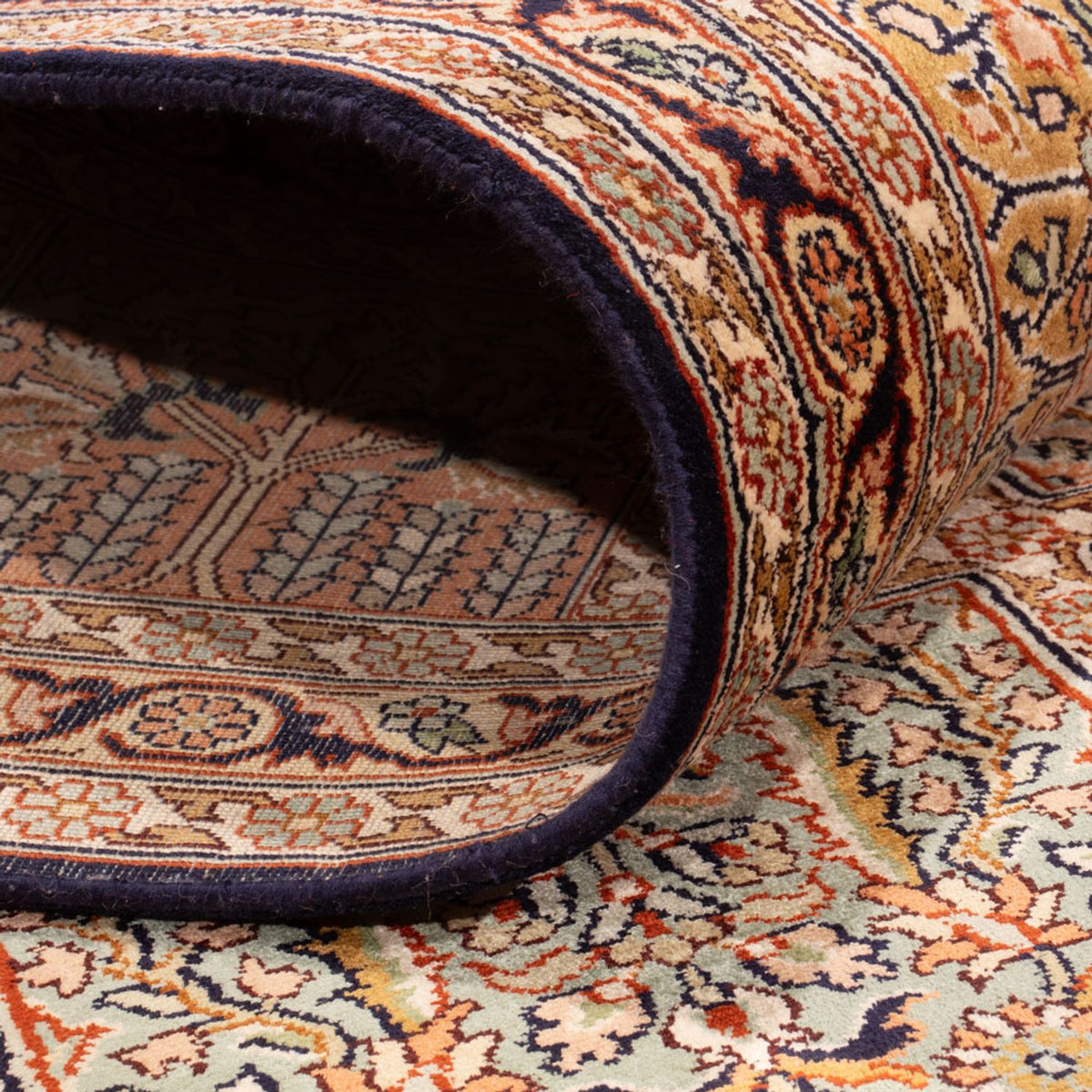 Seidenteppich - Kaschmir Seide - 308 x 242 cm - dunkelbeige