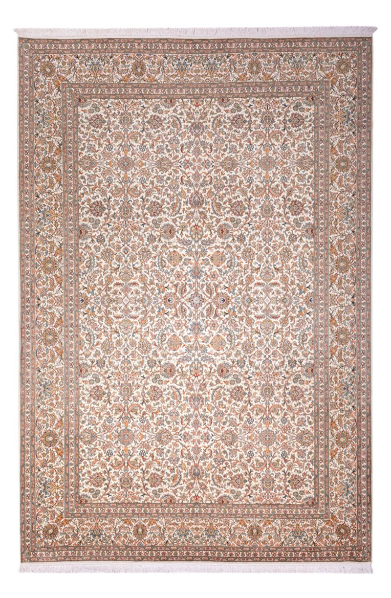 Seidenteppich - Kaschmir Seide - 318 x 216 cm - dunkelbeige