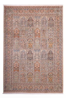 Seidenteppich - Kaschmir Seide - 317 x 221 cm - dunkelbeige